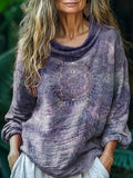 Women's Vintage Tattoo Pattern Art Print Casual Short Sleeve Comfortab