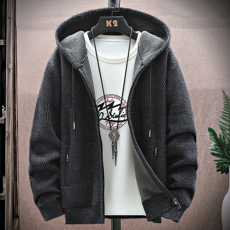 Men's Vintage Knitted Cardigan Thickened Warm Jacket elevenforest