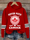 Women's Canadian Hockey Print Hoodie elevenforest