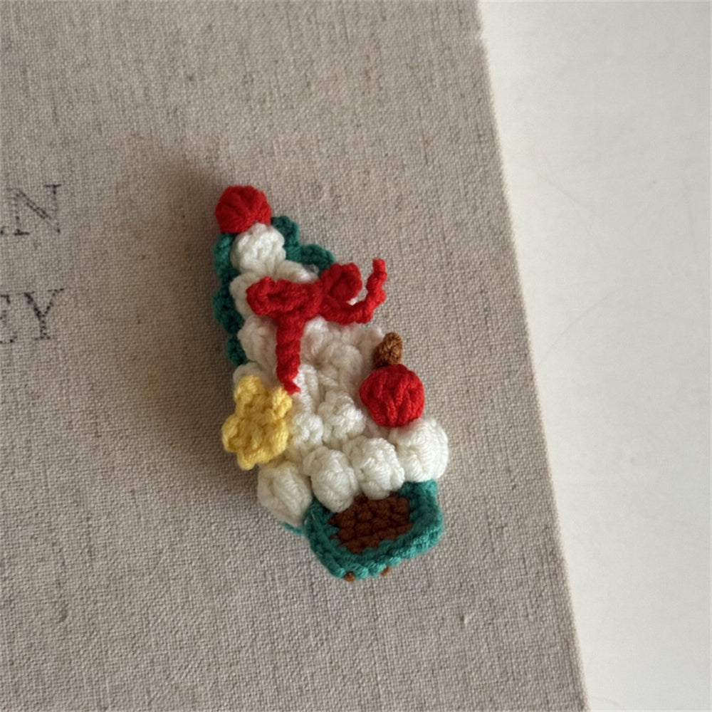 Comstylish Christmas Handmade Crochet Hair Clip
