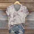 Retro Floral Print Casual T-shirt artswardrobe