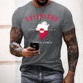 Men's Retro Greenland Pattern Short Sleeve Casual T-shirt elevenforest