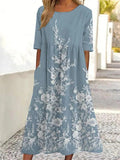Women's Retro Floral Print Dress artswardrobe