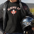 Men's Elbows Up Canada!  Canadian Strong Show Your Spirit With This Varsity-inspired Art Print Casual Short Sleeve T-shirt elevenforest