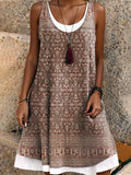 Women's Ethnic Style Tattoo Pattern Art Print Dress