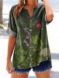 Women's Vintage Floral Art Pattern Art Print Casual Cotton And Linen S