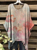 Women's Vintage Gradient Floral Print Casual Top