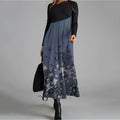 Elegant Floral Print Long Sleeve Midi Dress elevenforest