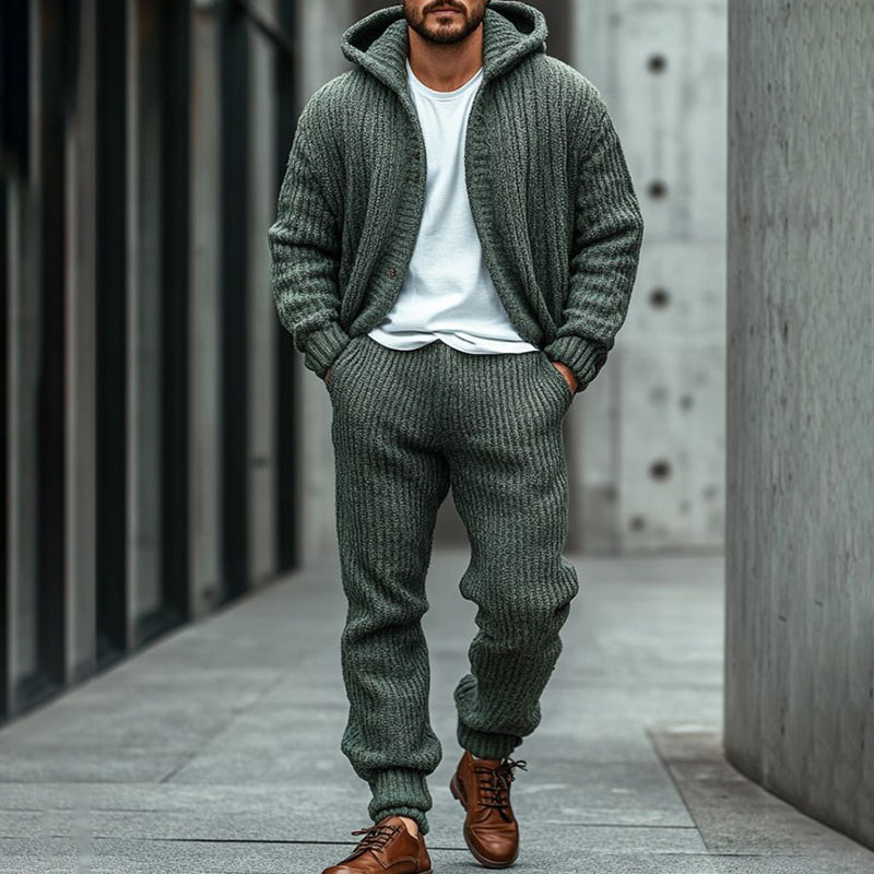 Men'S Fashion Simple Knitted Cardigan Sweater artswardrobe