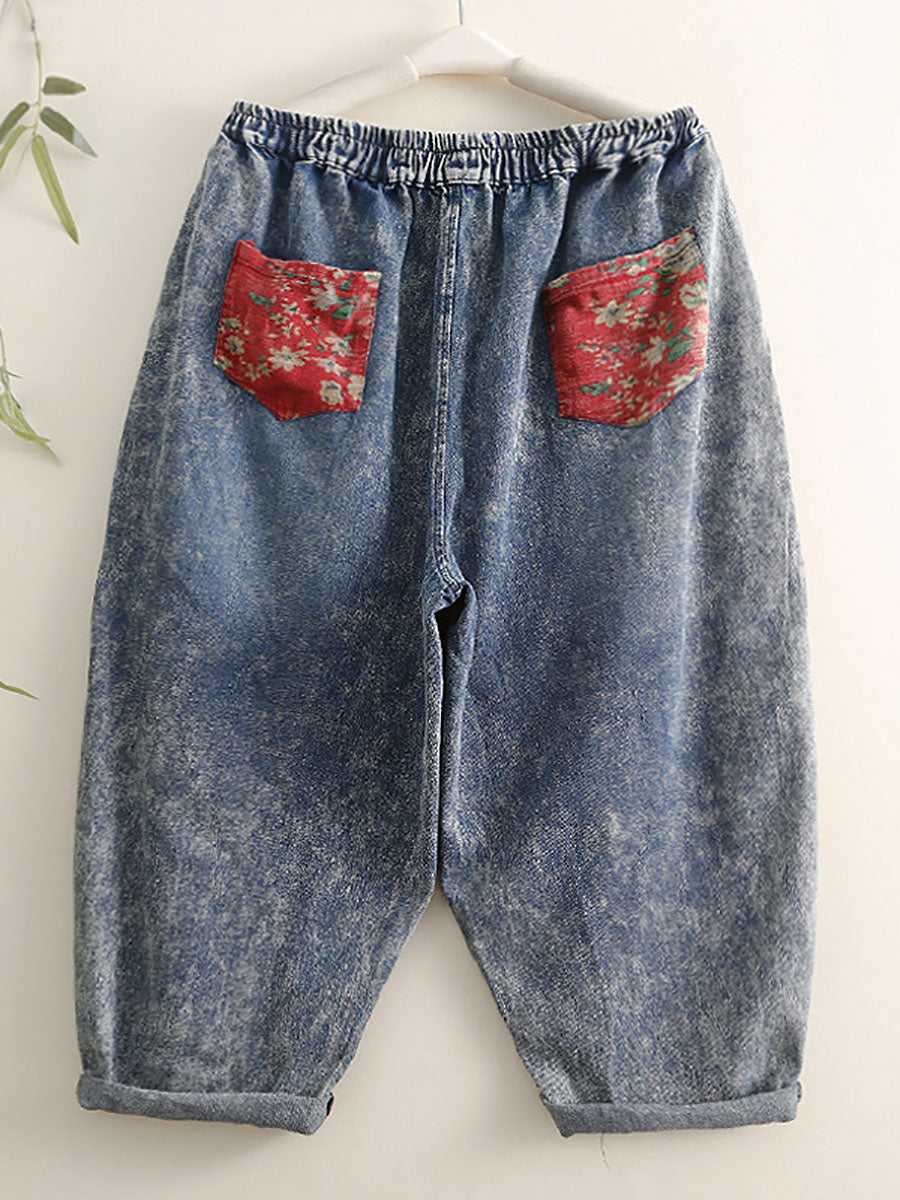 Summer Patch Spliced Harem Pants