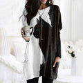 Comstylish Black Cats Embroidered Comfy Tunic