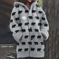 Vintage Canadian Bear Jacquard Knit Cardigan Sweater elevenforest