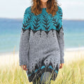 Vintage Fair Isle Knit Warm Sweater Dress elevenforest