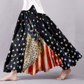 Women's Vintage Independence Day Flag Patchwork Skirt artswardrobe