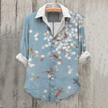Comstylish Roaming Goldfish Art Print Long Sleeve Shirt