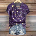 Women's Star Art Print V-Neck Casual T-Shirt