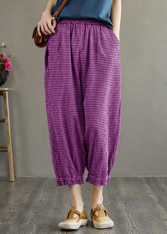 Blue Pockets Summer Linen Pants