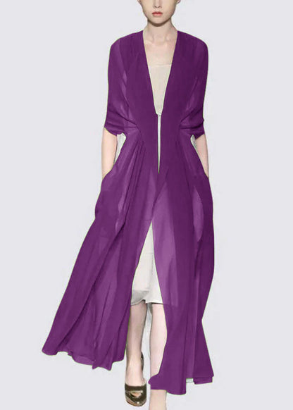 Italian Red Silk Dress Long Sleeves