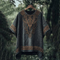 Men's Tribal Viking Dragon Head Embroidery Casual T Shirt artswardrobe
