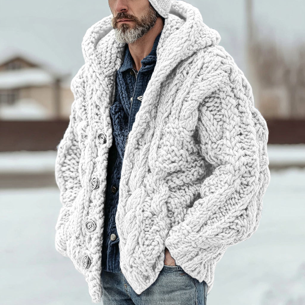 Men's Vintage Fairman Isle Jacquard Button Cardigan Sweater artswardrobe