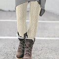 Vintage Pure Wool Pattern Cozy Knit Leggings artswardrobe