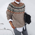 Vintage Fairman Island Print Crew Neck Sweater elevenforest