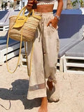 Cotton Plain Loose Pants