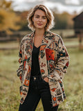 Women's Vintage Bohemian Print Cardigan artswardrobe