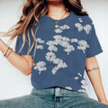 Comstylish Women Japanese Art Dandelion Printed Round Neck T-Shirt
