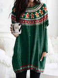 Christmas Gingerbread Pattern Cozy Long T-Shirt elevenforest