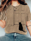 Black Cat Waiting Art Vintage T Shirt elevenforest