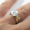 Vintage Crystal Gold Plated Ring