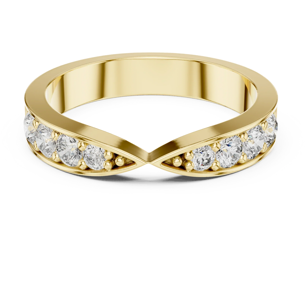 Open Pavé Arc Ring