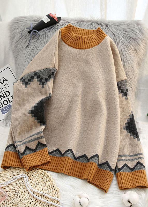 Aesthetic Red Tops O Neck Clothing Knitwear