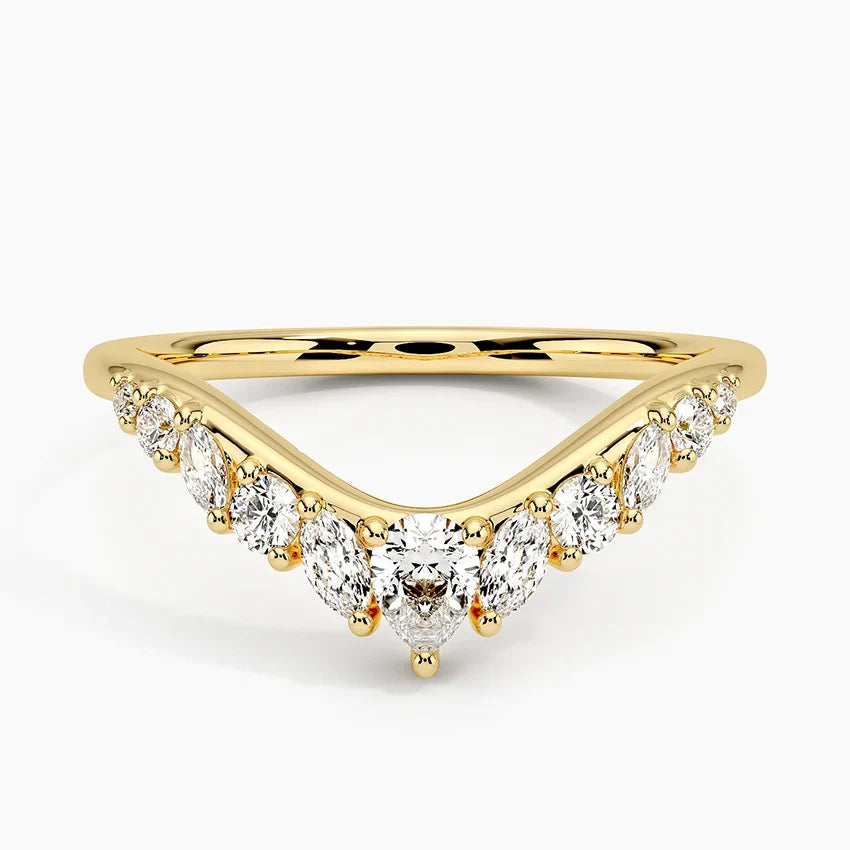 Contoured Diamond Ring