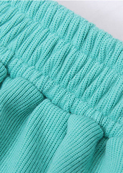Green Asymmetrical Knit Skirt Spring