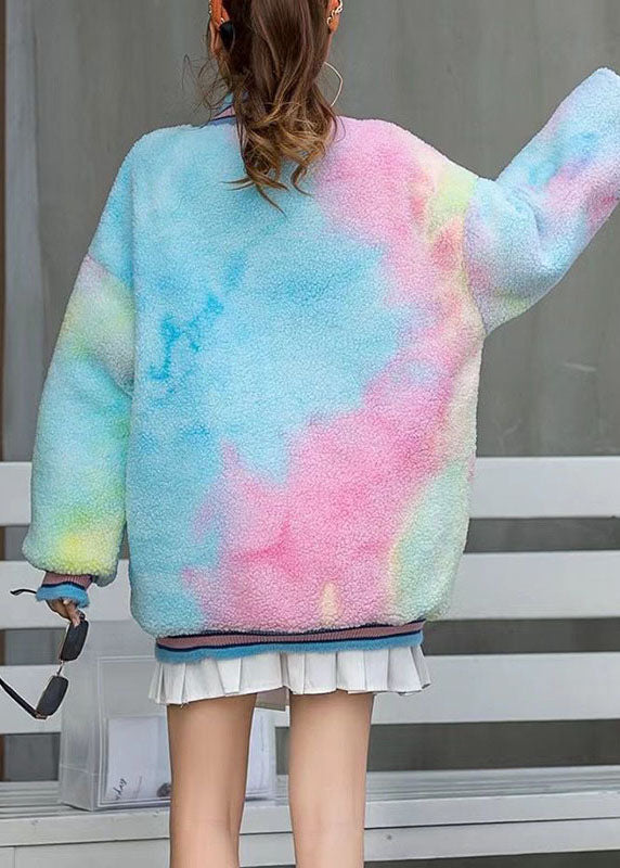 Rainbow Turtleneck Print Fall Character Loose Sweatshirts Top