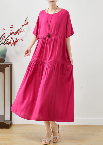 Rose Oversized Patchwork Cotton Maxi Dresses Summer