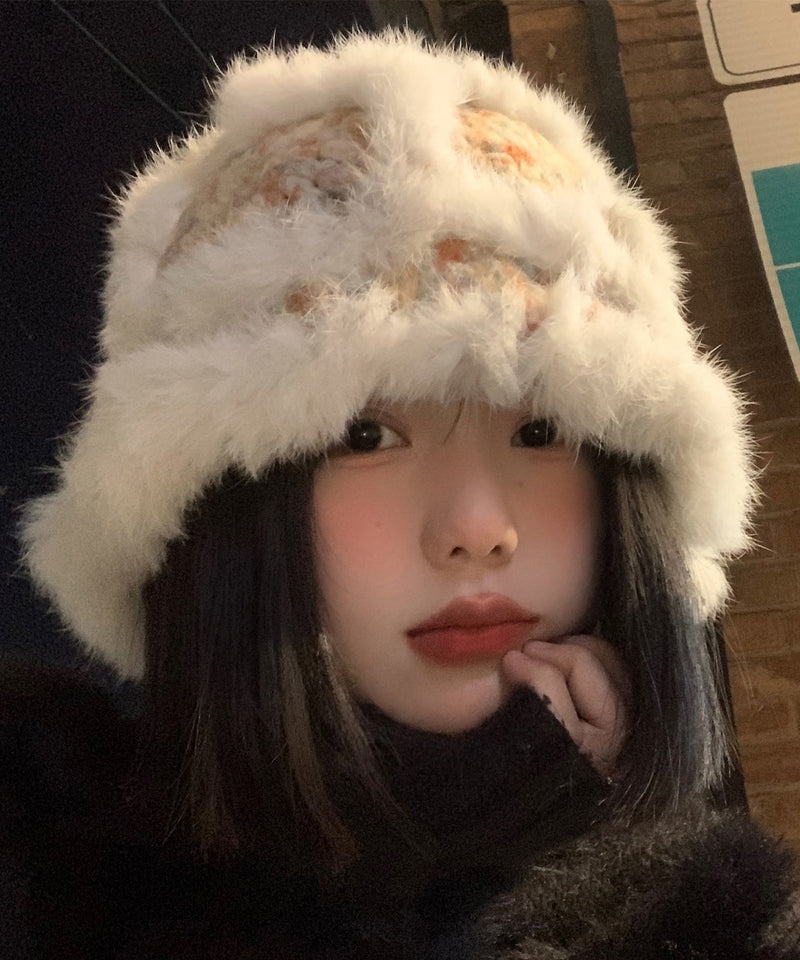 Thick Cozy Warm Fleece Knit Bucket Hat