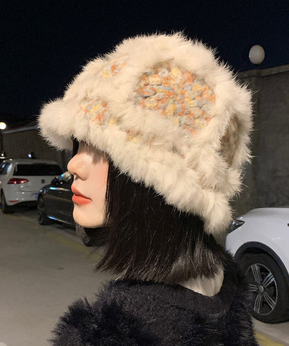 Thick Cozy Warm Fleece Knit Bucket Hat