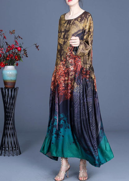 Yellow Print Pockets Summer Spring Party Dress