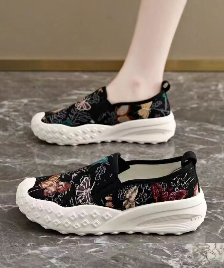 Beige Flat Shoes for Cotton Fabric Diy Flat Shoes for