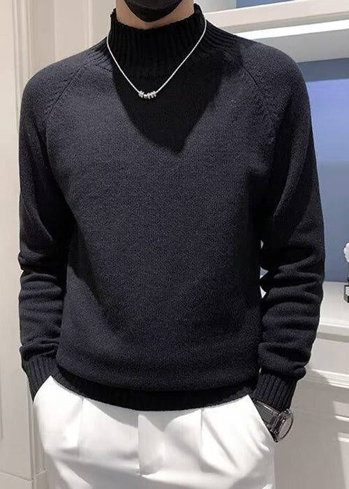 Black Cozy Knit Sweater Turtleneck