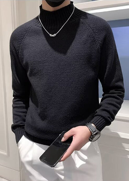 Black Cozy Knit Sweater Turtleneck