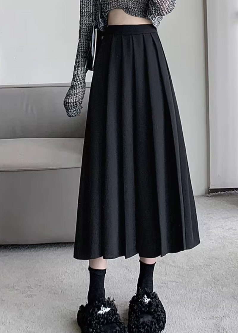 Black High Waist a Line Skirts