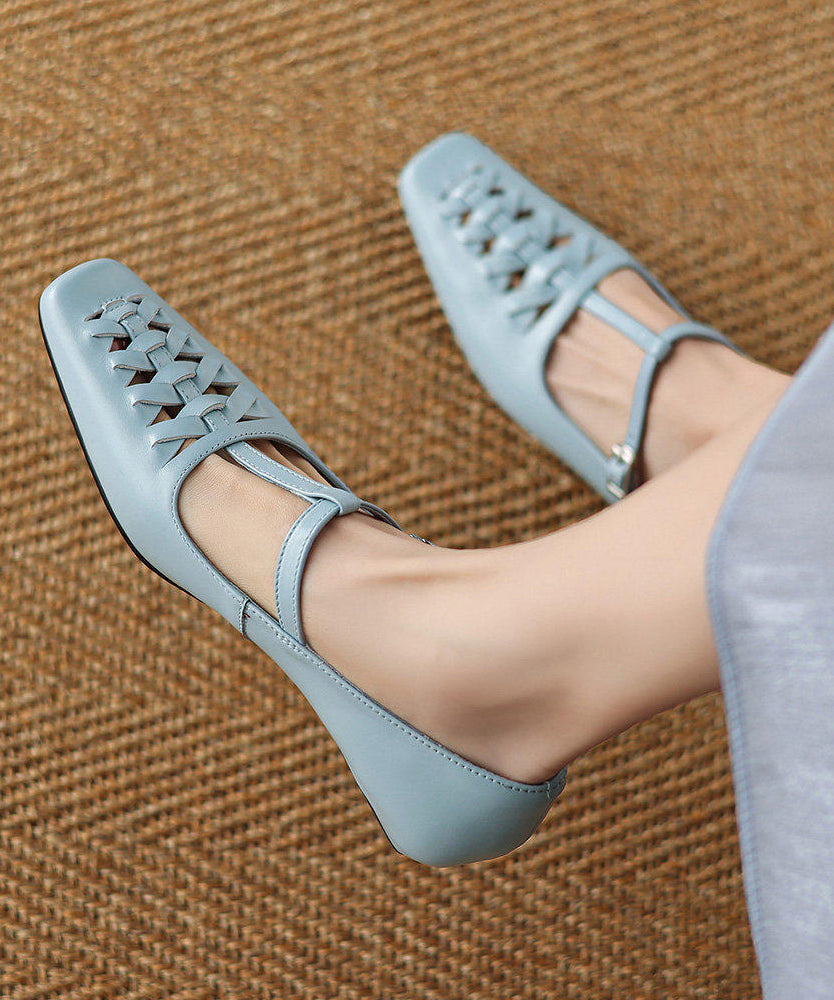 Blue Flat Shoes for Hollow Out Flat Feet Shoes