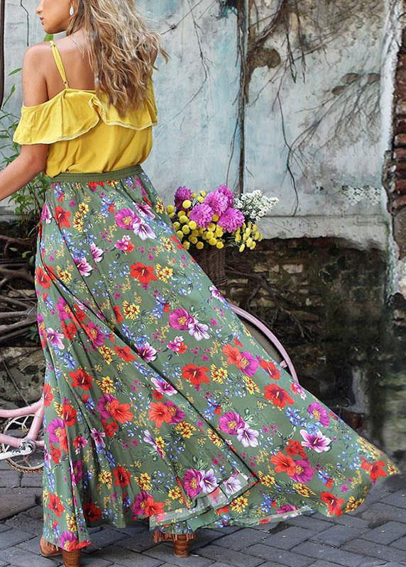 Beach Resort Dress With Pleated Print