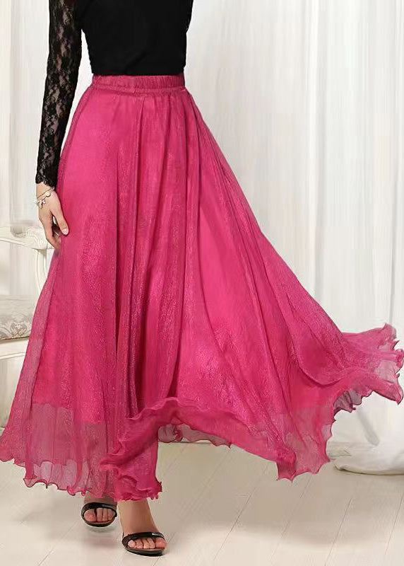 Blue Exra Large Hem Beach Chiffon Skirts Summer