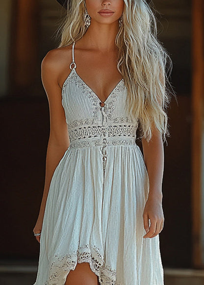 -green-v-neck-plaid-button-chiffon-long-dress-sleeveless