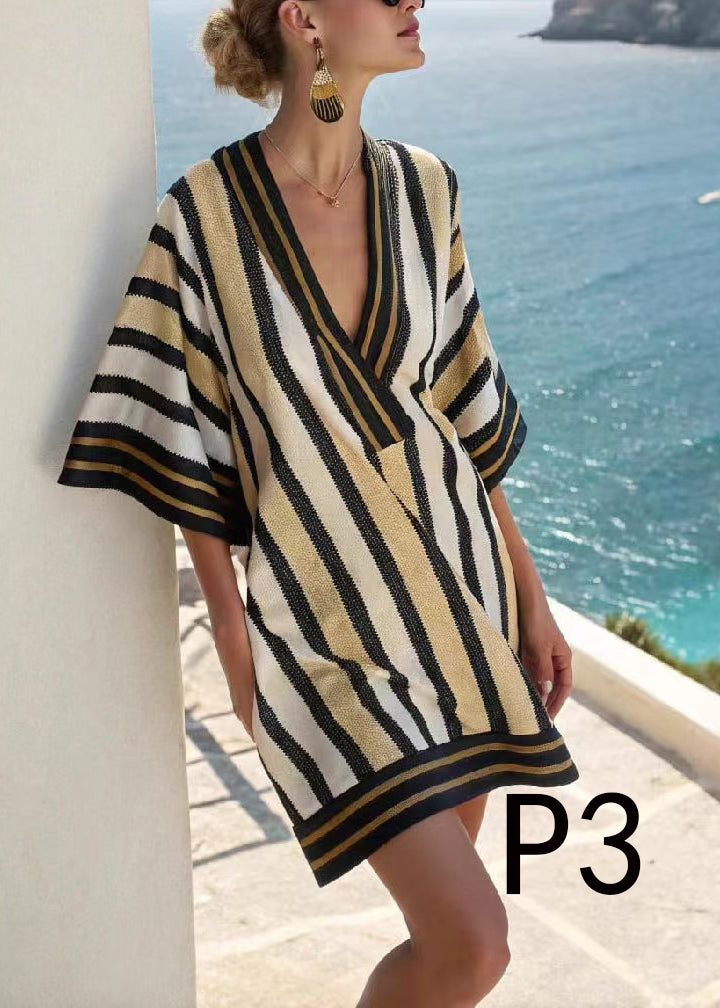 Oversized Print Cotton Beach Dress Summer
